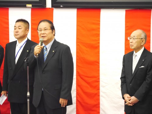 ＪＵ近畿・松永会長も挨拶に立ち、ＪＵ奈良ＡＡの新たな船出を祝った