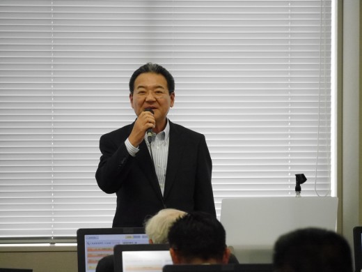 島田社長が会員への謝辞を述べた