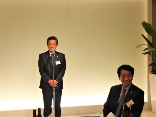 ＪＵ島根の浜村理事長も前夜祭で挨拶を述べた