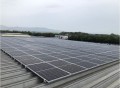 ＡＡ会場屋根上に敷設した太陽光パネル