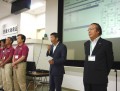 日産大阪販売を代表して門野五郎執行役員（写真中央）が謝辞を述べた