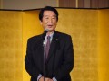 地元業界を代表しＪＵ広島の安部理事長が祝辞を述べた