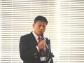 島田社長の新年挨拶に続き、坂田会場長も会員への謝辞を述べた