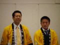 陶山青年部会長（写真左）と今回の記念ＡＡで中心的役割を果たした白川嵩太郎総務委員長（同右）