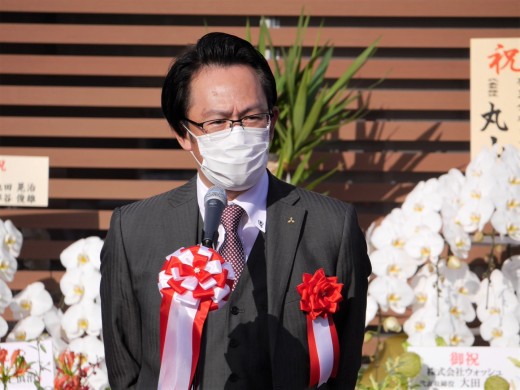 西日本三菱の五十嵐社長も祝辞を述べた