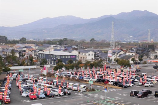 イオンモール佐賀大和屋上駐車場からの俯瞰