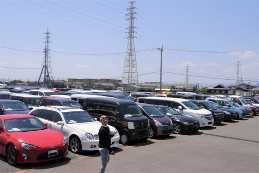 出品ヤードには良質車が多数並んだ