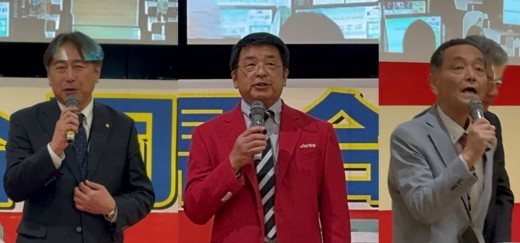 左からJU栃木・秋元理事長、JU福島・橋本理事長、JU山形・佐藤副理事長