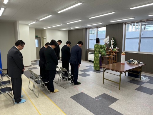 竣工式の神事を行った