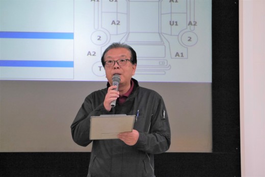 真坂顧問が年末のあいさつを述べた