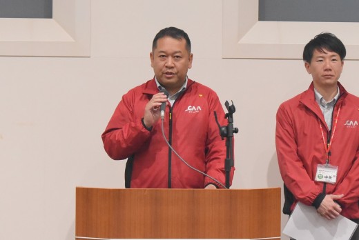 あいさつを述べる後藤竜也会場長