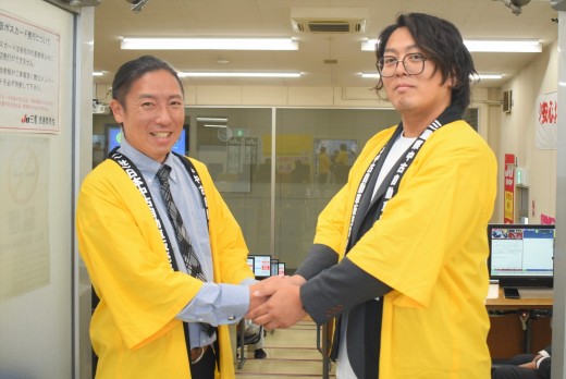 宮木青年部会長（左）と野口代表幹事（右）