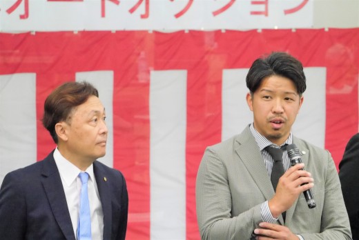 上西代表幹事があいさつを述べた