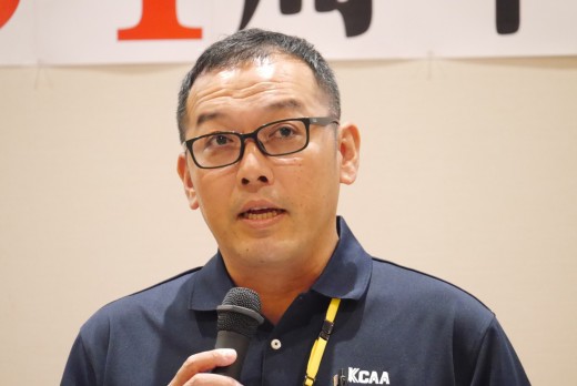 大峰統括部長が感謝の言葉を述べた