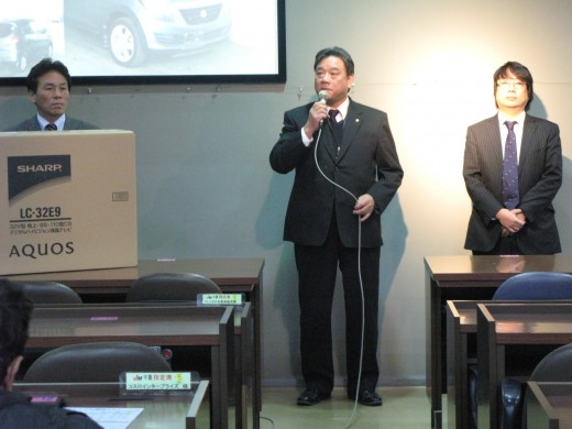 宮崎理事長は会員にクレジットキャンペーン、そしてAAなど1年を通した協力に謝辞を述べた