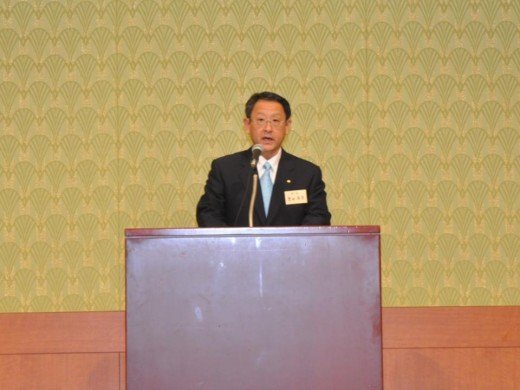 就任の挨拶を行う豊田章男会長