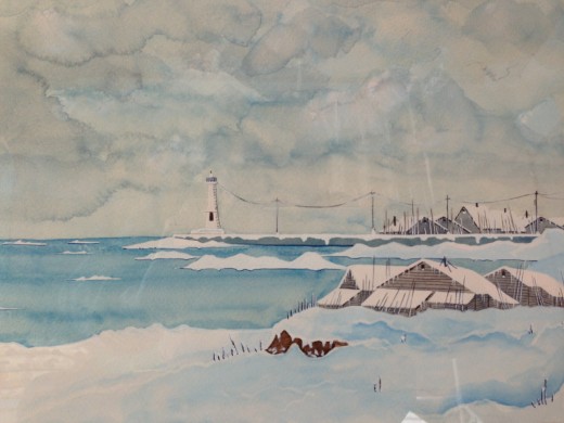 学生時代に模写した樋口治平氏の冬の絵（風景画）