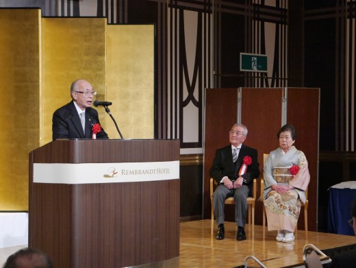 ＪＵ中販連の澤田会長が来賓を代表して祝辞を述べた