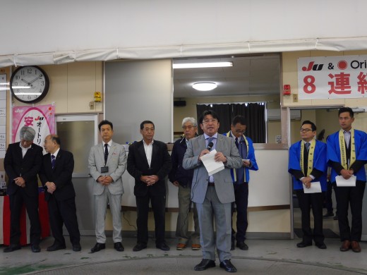 ＪＵ九州の永松会長が来賓を代表して祝辞を述べた