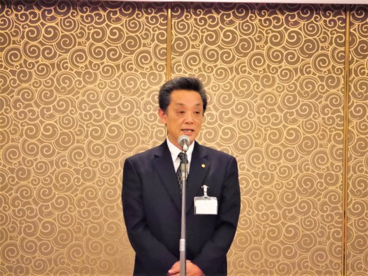 前夜祭ではＪＵ島根の浜村理事長が祝辞を述べた