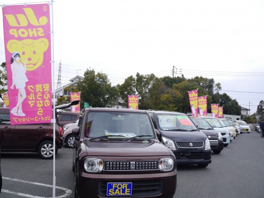 人気の軽自動車も多数展示