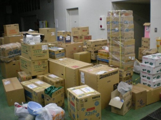 被災地への支援物資も自分達で運んできた