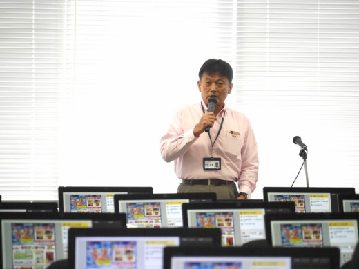 広島、四国の２会場を担当する坂田執行役員が挨拶を述べた