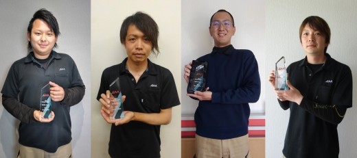 左より黒田純一さん（中部）、多賀谷拳一さん（東京）、進藤雅士さん（岐阜）、武田優弥さん（東北）