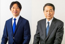 瀬田大社長（左）・安藤之弘会長（右）