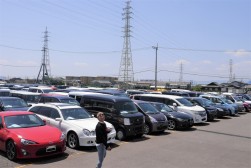 出品ヤードには良質車が多数並んだ