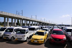 出品ヤードにはバラエティー豊かな出品車が並んだ