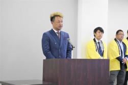 森本ＪＵ中四国青年部会代表幹事があいさつ