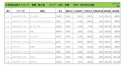 2023年12月度　輸入車自動車小売成約台数ランキング【九州・沖縄エリア】