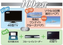 １００台賞の賞品