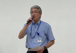 三上執行役員東京会場長が30周年に謝辞を述べた