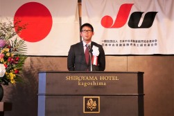 木場青年部会長があいさつ（青年部会通常総会）
