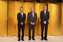 左から、千原新理事、奥村新理事、羽田新理事