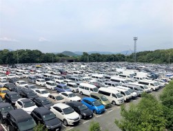 出品ヤードには小売り向けの良質車が並んだ