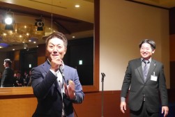 ＪＵ九州青年部会の中尾代表幹事は「ワンチーム」と唱えた