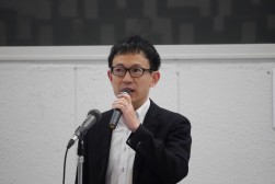 ＪＵコーポレーションの田中健一部長があいさつ