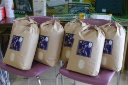 地元えびの産の「ひのひかり」を用意した