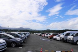出品ヤードには多数の出品車