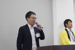 来賓としてＪＵコーポレーションの田中部長があいさつ