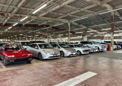 バラエティに富んだ出品車が並ぶ