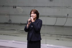 新たに就任された三桝マネージャーが挨拶した