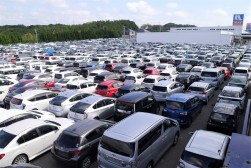 会場を埋め尽くす出品車
