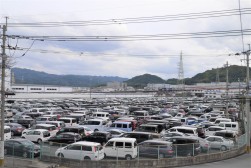 出品ヤードは満車に