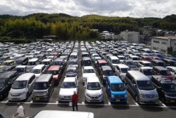 出品ヤードは満車状態に