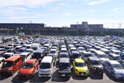出品ヤードは多くの出品車で埋まった