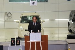 挨拶を行うＪＵ中販連の小原検査委員長（ＪＵ岩手）